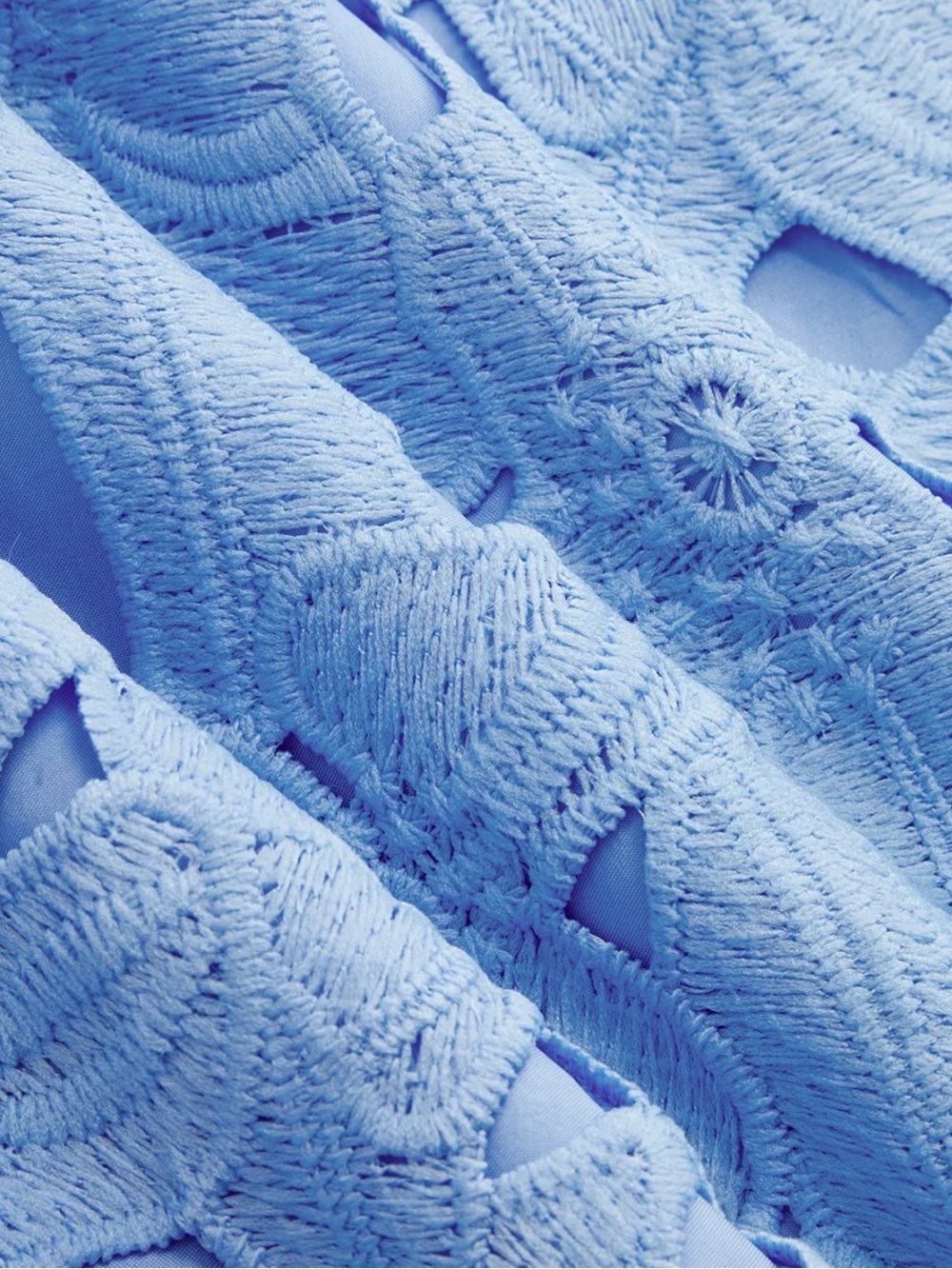 NWT Commense Light Blue Crochet Lace Women's Shorts & Top Set - Picture 8 of 16